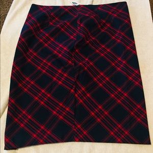 Blue and red checker skirt